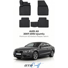 Otocraft Audi A5 (2007-2016) Araca Özel 4d Karbon Havuzlu Oto Paspas Full Set 5 Parça