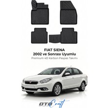 Otocraft Fiat Siena (2002 ve Sonrası) Araca Özel 4d Karbon Havuzlu Oto Paspas Full Set 5 Parça
