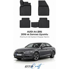 Otocraft Audi A4 B9 (2016 ve Sonrası) Araca Özel 4d Karbon Havuzlu Oto Paspas Full Set 5 Parça