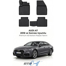 Otocraft Audi A7 (2018 ve Sonrası) Araca Özel 4d Karbon Havuzlu Oto Paspas Full Set 5 Parça