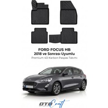 Otocraft Ford Focus Hb (2018 ve Sonrası) Araca Özel 4d Karbon Havuzlu Oto Paspas Full Set 5 Parça