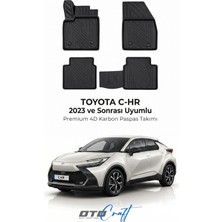 Otocraft Toyota C Hr (2023 ve Sonrası) Araca Özel 4d Karbon Havuzlu Oto Paspas Full Set 5 Parça