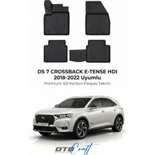 Otocraft Ds Ds7 Crossback E Tense Hdi (2018-2022) Araca Özel 4d Karbon Havuzlu Oto Paspas Full Set 5 Parça