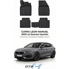 Otocraft Cupra Leon Manuel (2023 ve Sonrası) Araca Özel 4d Karbon Havuzlu Oto Paspas Full Set 5 Parça