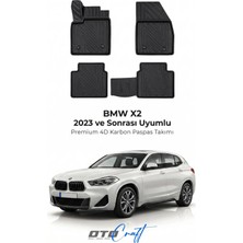 Otocraft Bmw X2 (2023 ve Sonrası) Araca Özel 4d Karbon Havuzlu Oto Paspas Full Set 5 Parça