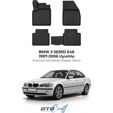 Otocraft Bmw 3 Serisi E46 (1997-2006) Araca Özel 4d Karbon Havuzlu Oto Paspas Full Set 5 Parça