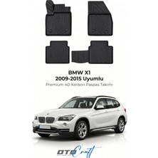 Otocraft Bmw X1 (2009-2015) Araca Özel 4d Karbon Havuzlu Oto Paspas Full Set 5 Parça