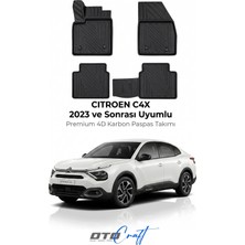 Otocraft Citroën C4X (2023 ve Sonrası) Araca Özel 4d Karbon Havuzlu Oto Paspas Full Set 5 Parça