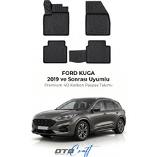 Otocraft Ford Kuga (2019 ve Sonrası) Araca Özel 4d Karbon Havuzlu Oto Paspas Full Set 5 Parça