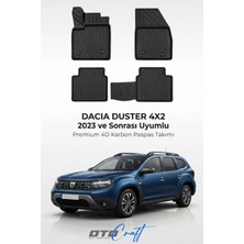 Otocraft Dacia Duster 4x2 (2023 ve Sonrası) Araca Özel 4d Karbon Havuzlu Oto Paspas Full Set 5 Parça