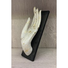 Miamantra Buda Eli Askılık / Duvar Panosu- Beyaz (33 cm)