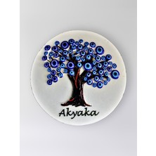 Mundy Akyaka Polyester Kabartmalı Magnet Çap:6,5cm Dekoratif Hediyelik Buzdolabı Süsü (KOD:1393)