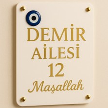 Outdoor One Kişiye Özel Pleksi Kapı İsimliği | Yazılı Pleksi Apartman & Site Tabelası 20 cm