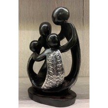 Miamantra Reçine Soyut Aile Figürü - İşlemeli (23 cm)