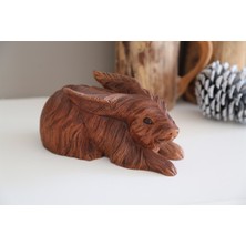 Miamantra Ahşap El Yapımı Tavşan (Büyük Boy 21 cm)