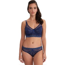 Ayyıldız 665 Dantelli Kapsız Bralet Takım Lacivert