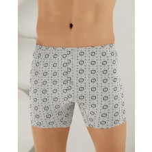 Şahinler Erkek Desenli Penye Düğmeli Boxer ME010