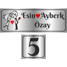 Outdoor One Metal Kapı İsimliği GÜMÜŞ 0011