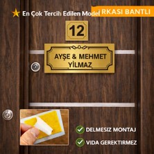 Outdoor One Kişiye Özel Kapı İsimlikleri | Aynı Gün Üretim | Hediyelik Konsept Lüks Gold Kapı İsimliği | Apartman & Villa Uyumlu
