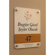 Outdoor One Kişiye Özel Pleksi Kapı İsimliği | Yazılı Pleksi Apartman & Site Tabelası 20 cm