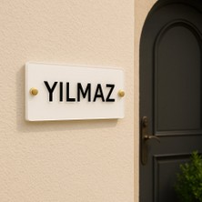 Outdoor One Kişiye Özel Pleksi Kapı İsimliği | Yazılı Pleksi Apartman & Site Tabelası 20 cm