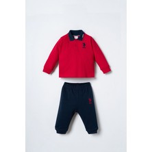U.s. Polo Assn. Erkek Bebek Kırmızı Uzun Kol Pijama Takım USB3196-C-V3 USB3196-C-V3
