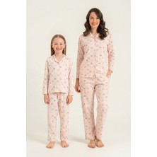 Rolypoly Anne Kız Hearts Pembe Gömlek Pijama Takımı RP3903-A-V1 RP3903-A-V1