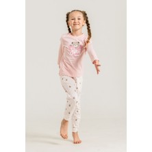 Rolypoly Kız Çocuk Sweet Bear Pembe Uzun Kol Pijama Takım RP3911-C-V1 RP3911-C-V1