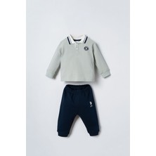 U.s. Polo Assn. Erkek Bebek Su Yeşili Uzun Kol Pijama Takım USB3197-C-V2 USB3197-C-V2