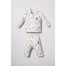 U.s. Polo Assn. Erkek Bebek Beyaz Gömlek Pijama Takımı USB3107-C-V1 USB3107-C-V1
