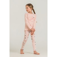 Rolypoly Kız Çocuk Cute Kitten Turuncu Tayt Takım RP3900-C-V1 RP3900-C-V1