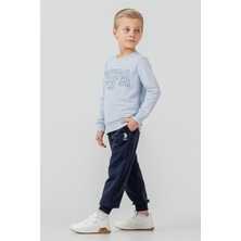 U.s. Polo Assn. Erkek Çocuk Nakışlı Mavi Uzun Kol Eşofman Takımı US2610-C-V1 US2610-C-V1