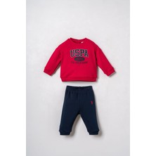 U.s. Polo Assn. Erkek Bebek Kırmızı Uzun Kol Pijama Takım USB3190-C-V2 USB3190-C-V2