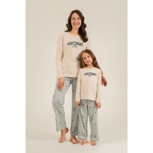 Arnetta Anne Kız Sweet Dreams Krem Uzun Kol Pijama Takım AR3734-A-V1 AR3734-A-V1