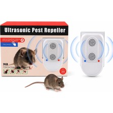 Ultrasonic Ultrasonik Fare Kovucu Haşere Kovucu Priz Tipi | Fare, Hamam Böceği, Karınca, Sivrisinek, Sinek ve Örümcek Kovucu | Kimyasalsız Sessiz Ev Ofis Depo 24 M²