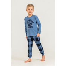 Rolypoly Erkek Çocuk Nature Calls Mavi Uzun Kol Pijama Takım RP3873-C-V2 RP3873-C-V2