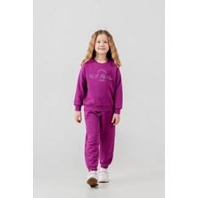 U.s. Polo Assn. Kız Çocuk Nakışlı Mor Uzun Kol Eşofman Takımı US2703-C-V1 US2703-C-V1
