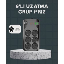 Epilons Termal Akım Korumalı 6’lı Uzatma Priz Usb Type-c Hızlı Şarj 2500w