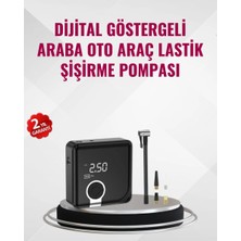 Epilons Kompakt Tasarımlı Led Işıklı Taşınabilir Hava Kompresörü