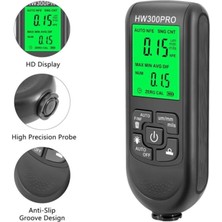 HW-300PRO Araba Boyası Film Otomatik Kalınlık Ölçer 0-2000UM Fe & Nfe Kaplama Kalınlık Test Cihazı M