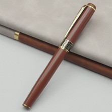 Epilons Gold İşlemeli Kahverengi Metal Roller Kalem