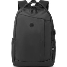 Smart Bags Gumi Kumaş Uniseks Büyük Boy Sırt Çantası 8662 Siyah