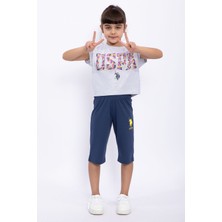 U.S. Polo Assn. US1063 Lisanslı Kız Çocuk Süprem Şortlu TAKIM8681255737877