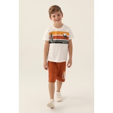 RolyPoly Sunset Krem Erkek Çocuk Bermuda Takım