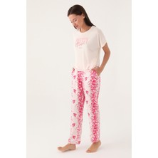 Pierre Cardin Strong Krem Kadın Kısa Kol Pijama Takımı