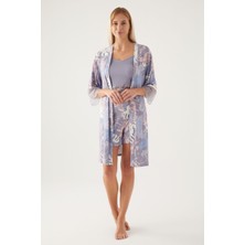 Pierre Cardin Nighty Mor Kadın Kısa Kol Pijama Takımı