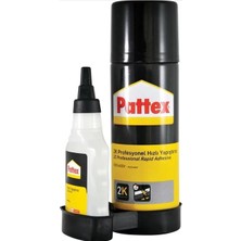 Pattex 2K Profesyonel Hızlı Sıvı Yapıştırıcı Seti - 200ml + 50ml, Siyah ve Sarı