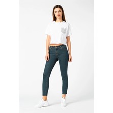 Vigoss Jeans VİGOSS KADIN ÖN CEP KESİKLİ DENİM PANTOLON 23794-70425