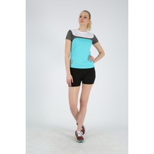 DAFRON Gold Kadın T-Shirt Spor ve Günlük Kullanım için Şık Tasarım Yazlık