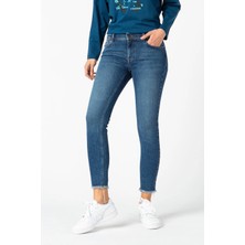 Vigoss Jeans VİGOSS KADIN PAÇASI PÜSKÜLLÜ DENİM PANTOLON 23777-70394